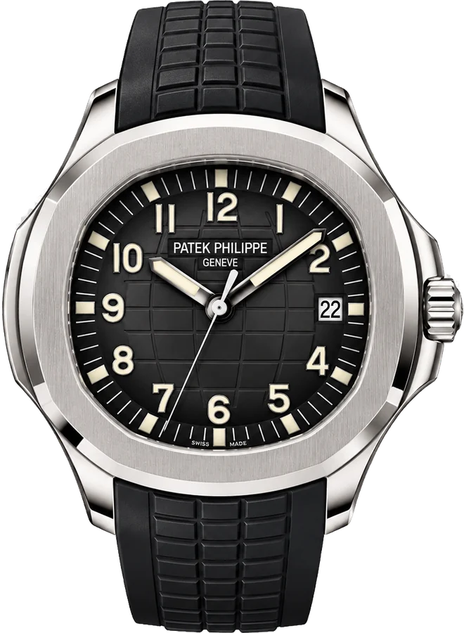 Patek Philippe Aquanaut in Edelstahl mit schwarzem Zifferblatt